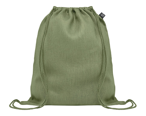Darwin Hemp Fabric Drawstring Bags - Olive