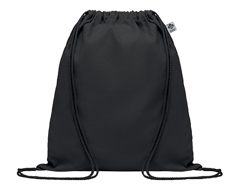 Olympic Organic Cotton Drawstring Bags - Black