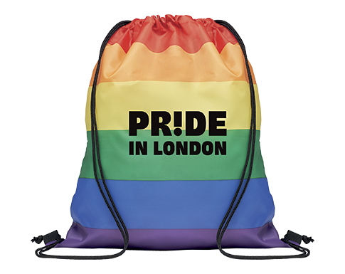 Pride Rainbow Recycled Drawstring Bags - Rainbow
