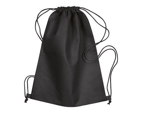 Scarborough Non-Woven Drawstring Bags - Black
