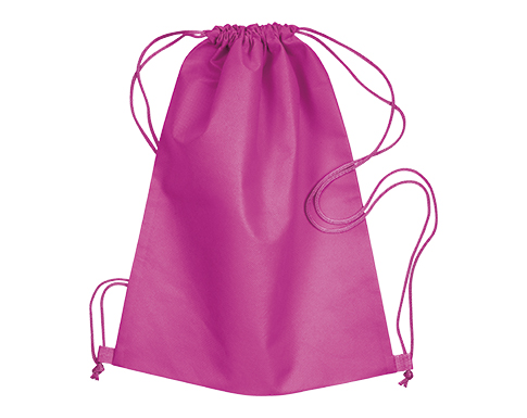 Scarborough Non-Woven Drawstring Bags - Magenta