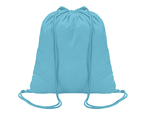 Javelin Lightweight Cotton Drawstring Bags - Cyan