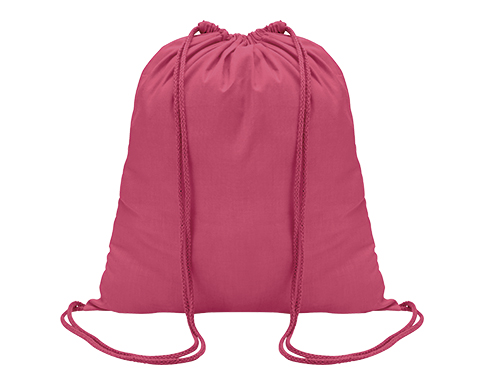 Javelin Lightweight Cotton Drawstring Bags - Magenta
