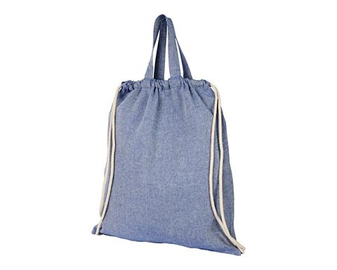 Windermere Recycled Drawstring Tote Bags - Blue