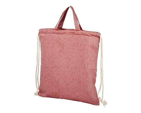 Windermere Recycled Drawstring Tote Bags - Red
