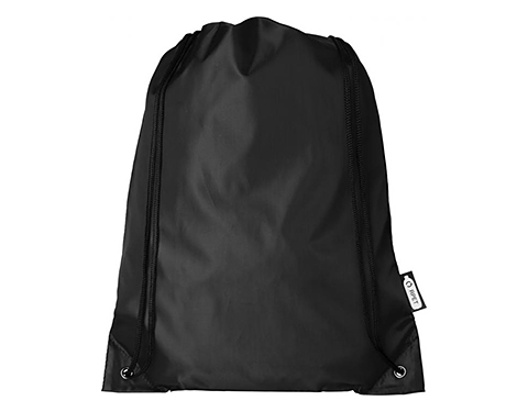 Amazon RPET Recycled Drawstring Bags - Black
