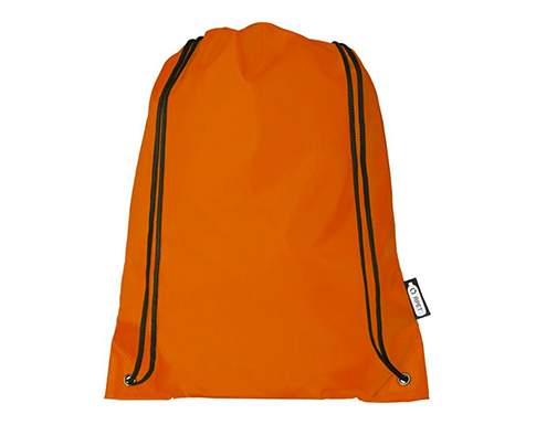 Amazon RPET Recycled Drawstring Bags - Orange
