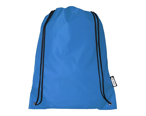 Amazon RPET Recycled Drawstring Bags - Process Blue