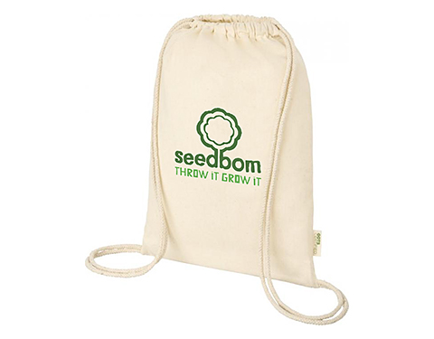 GOTS Organic Cotton Drawstring Backpack