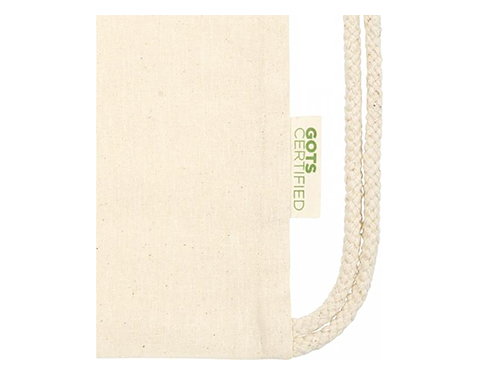 GOTS Organic Cotton Drawstring Backpacks - Natural