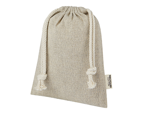 Cambourne Small Recycled Drawstring Gift Bags - Natural