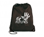 Essential Recyclable Polyester Budget Drawstring Bags - Black