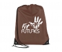 Essential Recyclable Polyester Budget Drawstring Bags - Brown