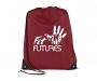 Essential Recyclable Polyester Budget Drawstring Bags - Burgundy