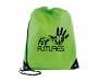 Essential Recyclable Polyester Budget Drawstring Bags - Lime