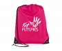 Essential Recyclable Polyester Budget Drawstring Bags - Magenta