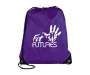 Essential Recyclable Polyester Budget Drawstring Bags - Purple