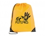 Essential Recyclable Polyester Budget Drawstring Bags - Yellow