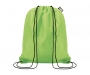 Recycled Plastic Bottles RPET Polyester Drawstring Bags - Lime Green