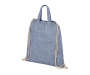 Cross Fell Heavyweight Recycled Drawstring Tote Bags - Blue