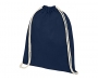 Ashbourne Heavy Cotton Drawstring Backpacks - Navy Blue
