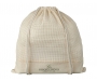 Lichfield Mesh Cotton Shopping Drawstring Backpacks - Natural