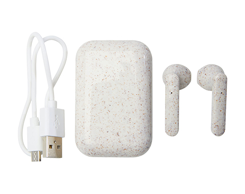 Brighouse Wheat Straw True Wireless Earphones - Natural