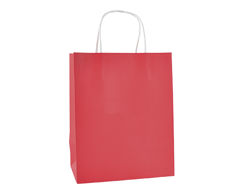 Brookvale Medium Twist Handled Recyclable Paper Bags - Red