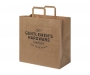 Leyburn Extra Large Kraft Paper Flat Handled Recycled Paper Bags - Natural