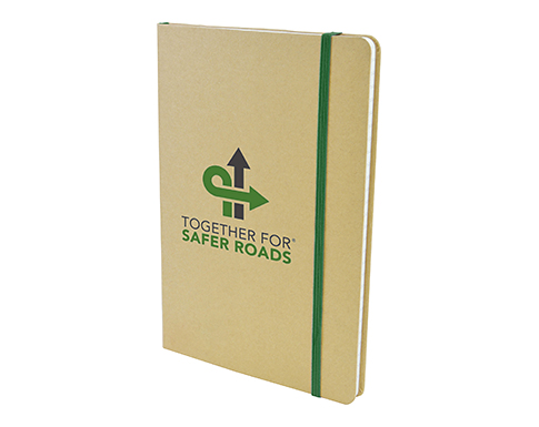 Malibu A5 Natural Recycled Notebooks - Green