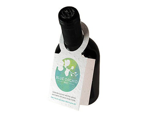 Seeded Paper Wine Bottle Tags