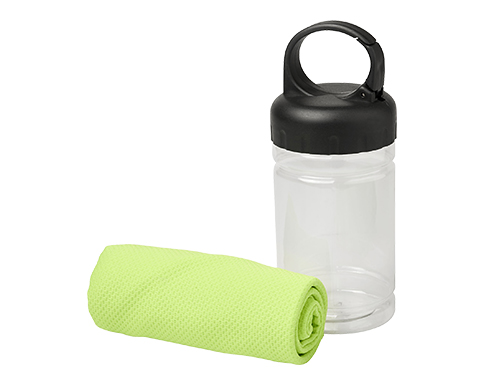 Wembley Cooling Towel In Container - Lime Green