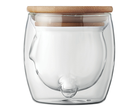 Smiling Bear 260ml Double Wall Glass - Clear