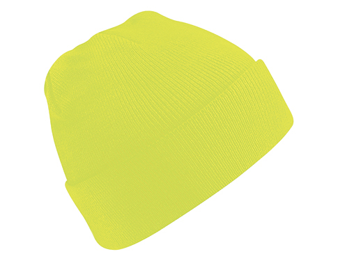 Beechfield Hi-Vis Original Cuffed Beanie Hats - Fluorescent Yellow