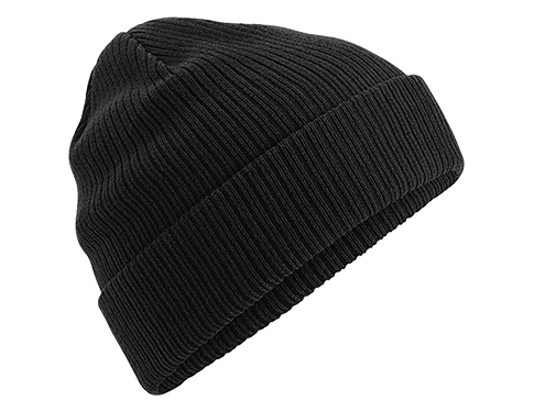 Beechfield Organic Cotton Beanie Hats - Black