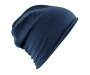 Beechfield Jersey Cotton Beanie Hats - Navy
