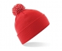 Beechfield Snowstar Bobble Beanie Hats - Red / White