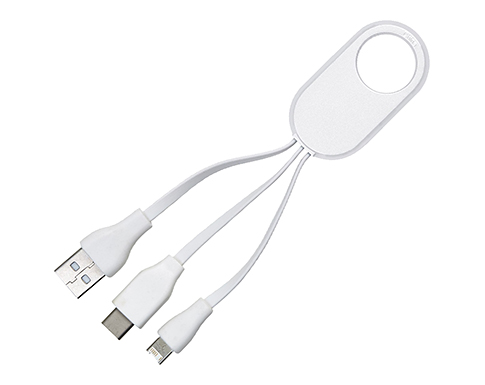 Delta 4-in-1 USB Charging Cable Sets - White