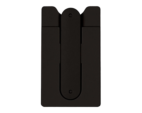 Delta Silicone Smartphone Wallets With Stand - Black