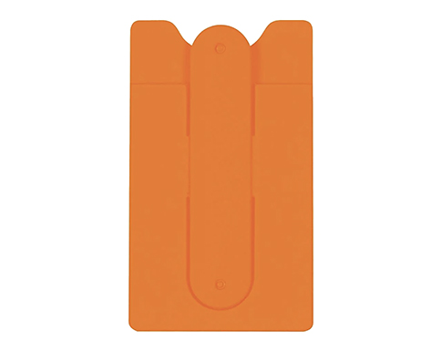 Delta Silicone Smartphone Wallets With Stand - Orange