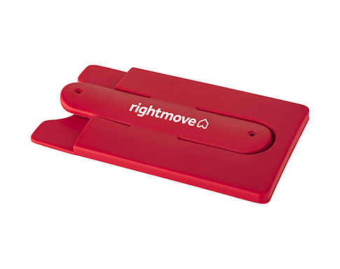 Delta Silicone Smartphone Wallets With Stand - Red