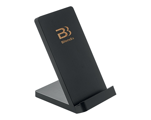 Noir Wireless Bamboo Phone Charging Stands - Black