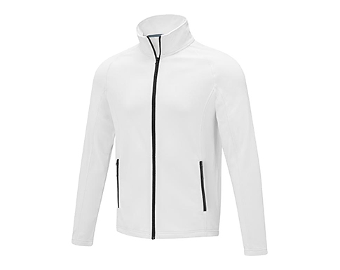 Whitby Mens Full Zip Fleece Jackets - White