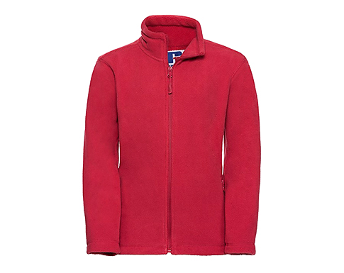 Russell Schoolgear Kids Full Zip Fleece Jackets - Red