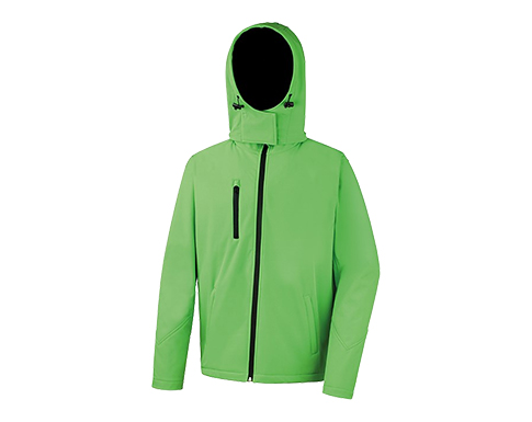 Result Core Mens TX Performance Hooded Softshell Jackets - Vivid Green