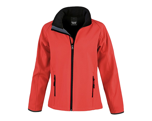 Result Core Womens Value Softshell Jackets - Red / Black