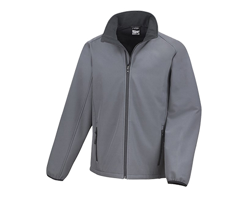 Result Core Mens Value Softshell Jackets - Charcoal / Black