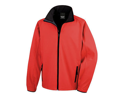 Result Core Mens Value Softshell Jackets - Red / Black