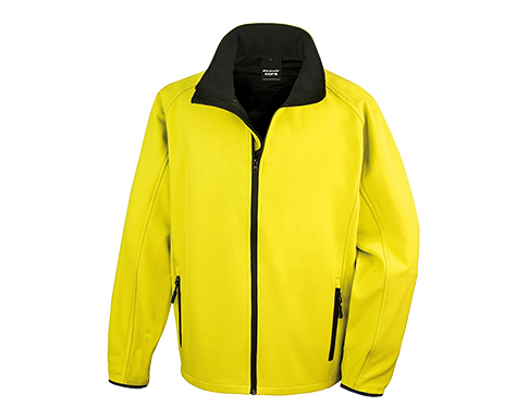 Result Core Mens Value Softshell Jackets - Yellow / Black