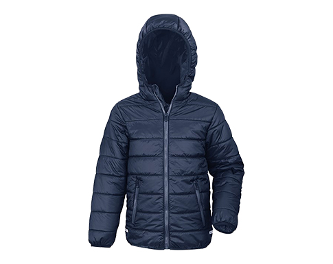 Result Core Junior Soft Padded Puffer Jackets - Navy Blue